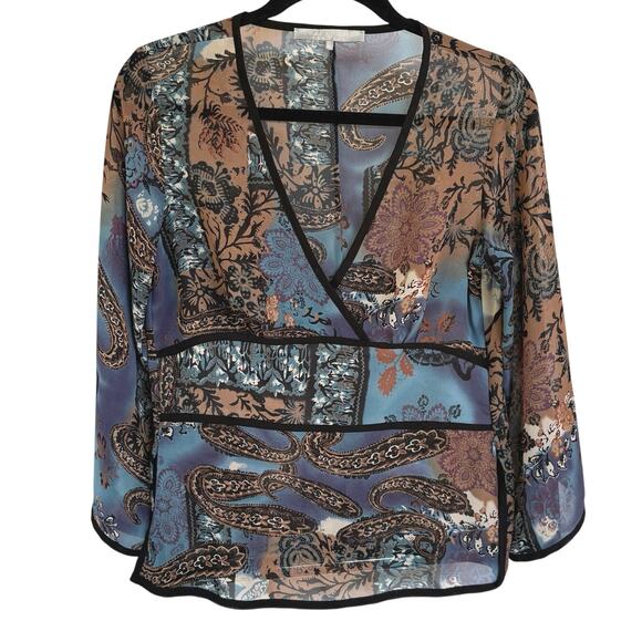 Y2K Fairy Pattern Babydoll Ethereal Top Whimsygoth Floral Stevie Nicks Medium - Picture 1 of 11